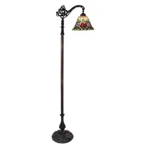 Rose Garden Tiffany Style Stained Glass Downbridge Floor Lamp by GG Bros, a Floor Lamps for sale on Style Sourcebook