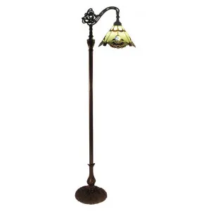 Benita Tiffany Style Stained Glass Downbridge Floor Lamp, Jade by GG Bros, a Floor Lamps for sale on Style Sourcebook