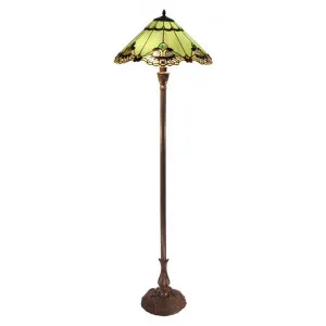 Benita Tiffany Style Stained Glass Floor Lamp, Jade by GG Bros, a Floor Lamps for sale on Style Sourcebook