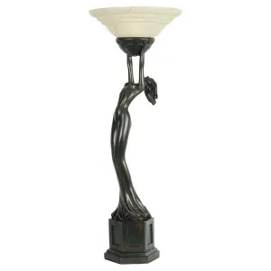 Fedora Lady Figurine Decor Lamp, Small, Dark Bronze by GG Bros, a Floor Lamps for sale on Style Sourcebook