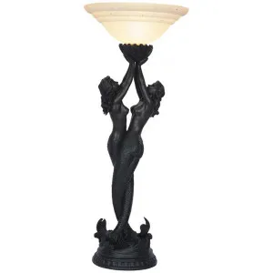 Salopian Twin Mermaid Figurine Decor Lamp by GG Bros, a Table & Bedside Lamps for sale on Style Sourcebook