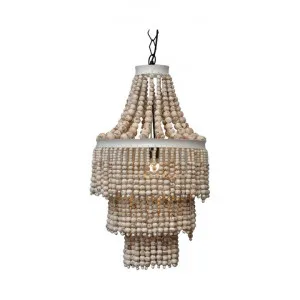 Bangalow Wooden Beaded Pendant Light by Emac & Lawton, a Pendant Lighting for sale on Style Sourcebook