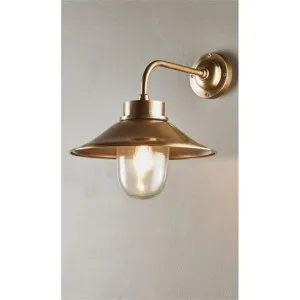 Sandhurst IP54 Retro Outdoor Metal & Glass Wall Light, Antique Brass by Emac & Lawton, a Outdoor Lighting for sale on Style Sourcebook