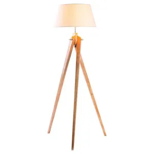 Luxton Timber Twisted Tripod Floor Lamp, Natural / Beige by New Oriental, a Floor Lamps for sale on Style Sourcebook