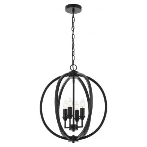 Kendall Metal Sphere Pendant Light, Medium, Black by Telbix, a Pendant Lighting for sale on Style Sourcebook