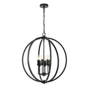 Kendall Metal Sphere Pendant Light, Large, Black by Telbix, a Pendant Lighting for sale on Style Sourcebook