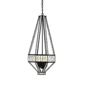 Zofio Metal & Crystal Glass Pendant Light, 44cm by Telbix, a Pendant Lighting for sale on Style Sourcebook