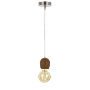 Enya Metal Pendant Cord Set, Walnut by Telbix, a Pendant Lighting for sale on Style Sourcebook
