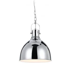 Market Metal Industrial Pendant Light, Chrome by Telbix, a Pendant Lighting for sale on Style Sourcebook