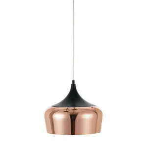 Polk Metal Pendant Light, Medium, Copper / Black by Telbix, a Pendant Lighting for sale on Style Sourcebook