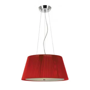 Chloe Fabric Pendant Light, Small, Red by Telbix, a Pendant Lighting for sale on Style Sourcebook