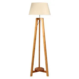 Elsa Bamboo Tripod Floor Lamp, Natural / Beige by New Oriental, a Floor Lamps for sale on Style Sourcebook