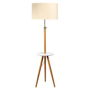 Alex Bamboo Tripod Adjustable Floor Lamp, Natural / Beige by New Oriental, a Floor Lamps for sale on Style Sourcebook