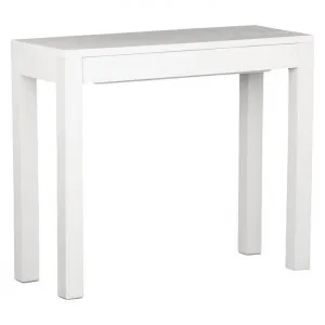 Amsterdam Mahogany Timber Sofa Table, 90cm, White by Centrum Furniture, a Console Table for sale on Style Sourcebook