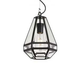 Espada Metal & Glass Pendant Light, Small, Black by Telbix, a Pendant Lighting for sale on Style Sourcebook