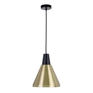 Temo Metal Pendant Light, Small, Brass / Black by Telbix, a Pendant Lighting for sale on Style Sourcebook