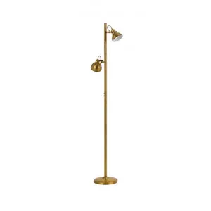 Carson Metal Floor Lamp, 2 Light, Antique Brass by Telbix, a Floor Lamps for sale on Style Sourcebook