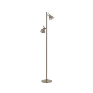 Carson Metal Floor Lamp, 2 Light, Nickel by Telbix, a Floor Lamps for sale on Style Sourcebook