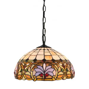 Venetia Lavender Tiffany Stained Glass Pendant Light, Large by Tiffany Light House, a Pendant Lighting for sale on Style Sourcebook