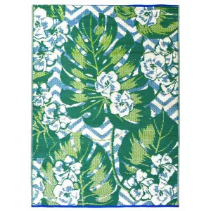 Chatai Monstera Reversible Outdoor Rug, 120x170cm by Artisan Decor, a Outdoor Rugs for sale on Style Sourcebook