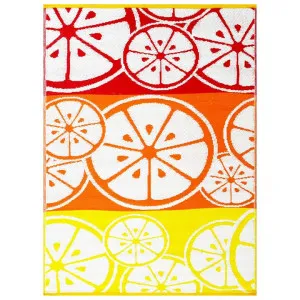 Chatai Citrus Reversible Outdoor Rug, 180x270cm by Artisan Decor, a Outdoor Rugs for sale on Style Sourcebook