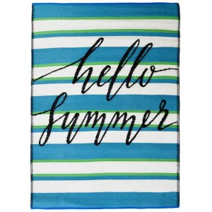 Chatai Hello Summer Reversible Outdoor Rug, 90x150cm by Artisan Decor, a Outdoor Rugs for sale on Style Sourcebook