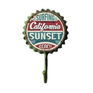 Retro Tin Bottole Cap Wall Hook, California Sunset by Mr Gecko, a Wall Shelves & Hooks for sale on Style Sourcebook