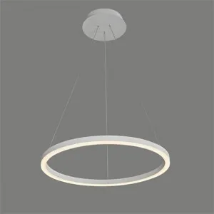 Kiran LED Ring Circle Pendant Light, 45cm, White by Laputa Lighting, a Pendant Lighting for sale on Style Sourcebook