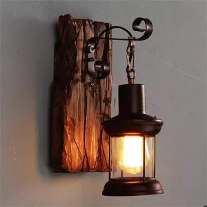 Porter Single Wood & Metal Wall Sconce by Laputa Lighting, a Wall Lighting for sale on Style Sourcebook