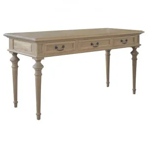 Phillip Scott Oak Timber Writing Desk, 152x60cm, Weathered Oak by Manoir Chene, a Desks for sale on Style Sourcebook