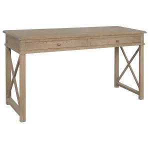 Phyllis Oak Timber Desk, 150cm, Weathered Oak by Manoir Chene, a Desks for sale on Style Sourcebook