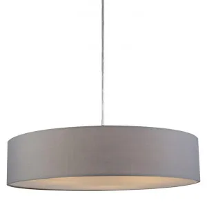 Mara Fabric Drum Pendant Light, Grey by Lexi Lighting, a Pendant Lighting for sale on Style Sourcebook