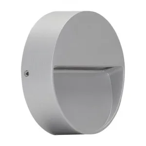 Zeke IP65 Exterior Surface Mounted LED Steplight, 3000K, Mini  Round, Silver by Domus Lighting, a Outdoor Lighting for sale on Style Sourcebook