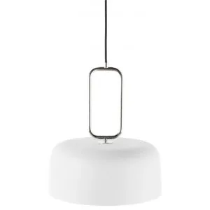 Kinetic Metal Pendant Light, White / Nickel by Lumiluxe, a Pendant Lighting for sale on Style Sourcebook