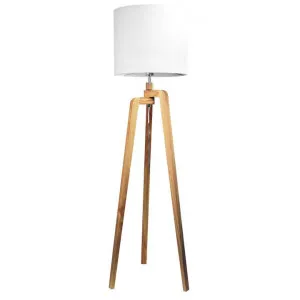 Lund Tripod Timber Base Floor Lamp by Oriel Lighting, a Floor Lamps for sale on Style Sourcebook