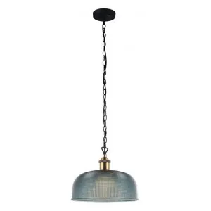 Maison Halophane Glass Pendant Light, 27cm, Blue by Oriel Lighting, a Pendant Lighting for sale on Style Sourcebook