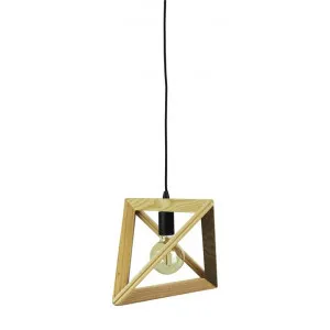 Trap II Geometric Timber Pendant Light by Oriel Lighting, a Pendant Lighting for sale on Style Sourcebook