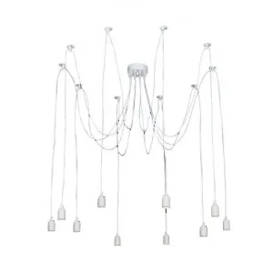 Philly Multi Drop Pendant Light Suspension, 10 Light, White by Oriel Lighting, a Pendant Lighting for sale on Style Sourcebook