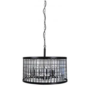 Delaware Metal & Faux Crystal Pendant Light, 52cm by Oriel Lighting, a Pendant Lighting for sale on Style Sourcebook