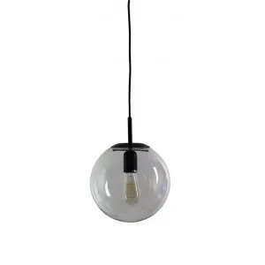 Newton Spherical Glass Pendant Light, 25cm, Matt Black by Oriel Lighting, a Pendant Lighting for sale on Style Sourcebook