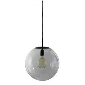 Newton Spherical Glass Pendant Light, 40cm, Matt Black by Oriel Lighting, a Pendant Lighting for sale on Style Sourcebook