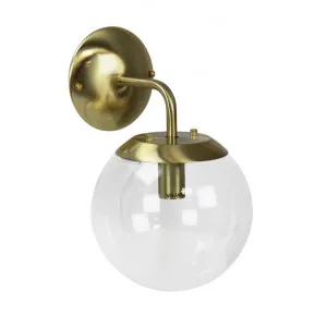 Newton Spherical Glass Wall Light, Brushed Brass by Oriel Lighting, a Wall Lighting for sale on Style Sourcebook