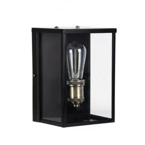 Oakland IP44 Metal & Glass Exterior Wall Lantern, 1 Light, Black by Oriel Lighting, a Outdoor Lighting for sale on Style Sourcebook