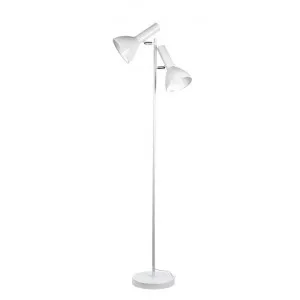 Vespa Metal Twin Floor Lamp, White by Oriel Lighting, a Floor Lamps for sale on Style Sourcebook