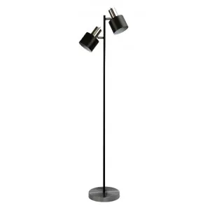 Ari Metal Floor Lamp, 2 Light, Brushed Chrome by Oriel Lighting, a Floor Lamps for sale on Style Sourcebook