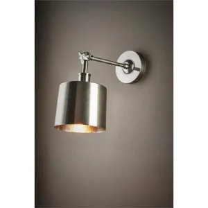 Portofino Metal Adjustable Wall Sconce, Antique Silver by Emac & Lawton, a Wall Lighting for sale on Style Sourcebook