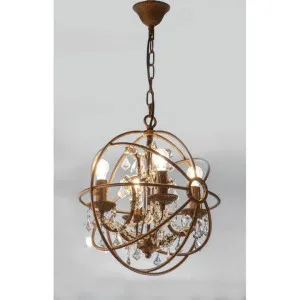 Sundance Metal Chandelier, Small, Rust by Emac & Lawton, a Pendant Lighting for sale on Style Sourcebook