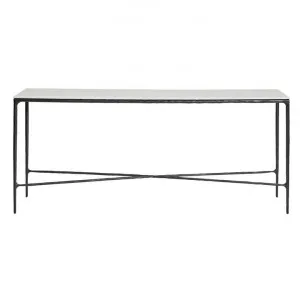 Heston Marble & Iron Console Table, 180cm, Black by Cozy Lighting & Living, a Console Table for sale on Style Sourcebook