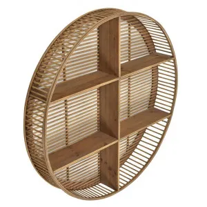 Royena Bamboo Rattan Wall Shelf, Round by Casa Uno, a Wall Shelves & Hooks for sale on Style Sourcebook
