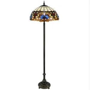 Venetia Blue Tiffany Stained Glass Floor Lamp, Large by Tiffany Light House, a Floor Lamps for sale on Style Sourcebook